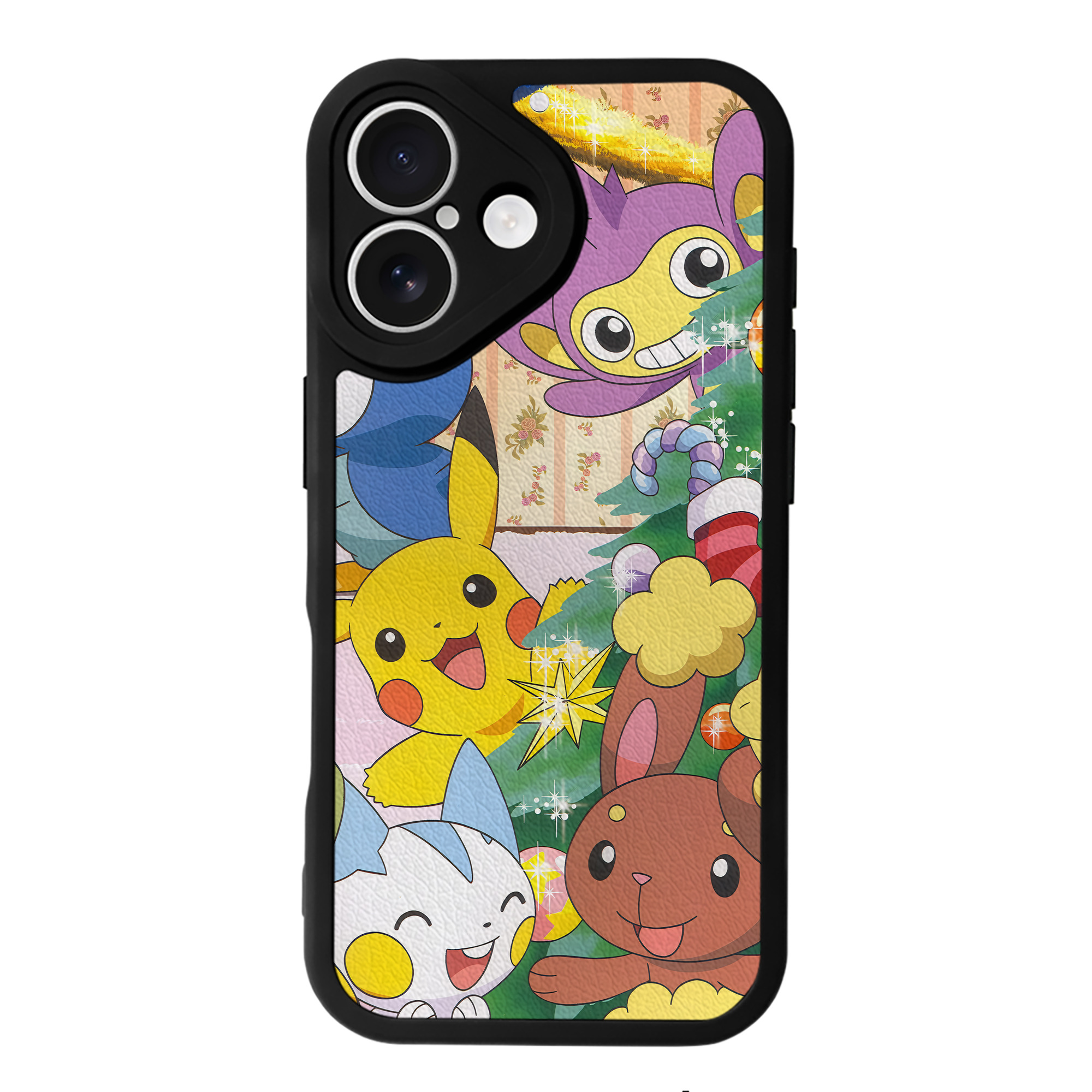 （画像用） ポケットモンスター Pokémon 【iPhone 16シリーズ対応】シリコンスマホケース（レザー調） 材質：シリコン